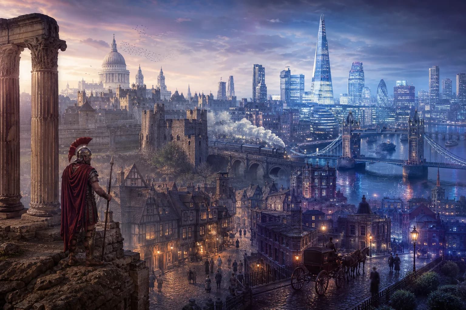 London Through Time — Explore Roman, medieval, Victorian and modern London.